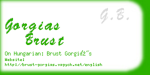 gorgias brust business card